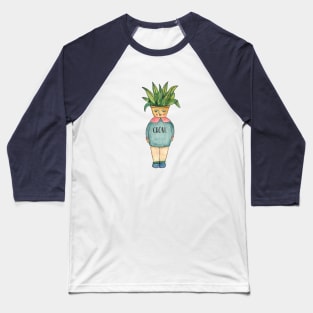 Grow, Watercolor Illustration, Plant Lady Baseball T-Shirt